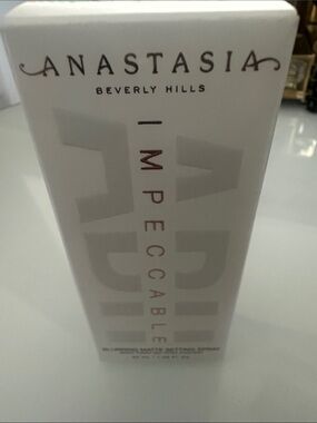 Anastasia White Cosmetic Box with Black Barcode
